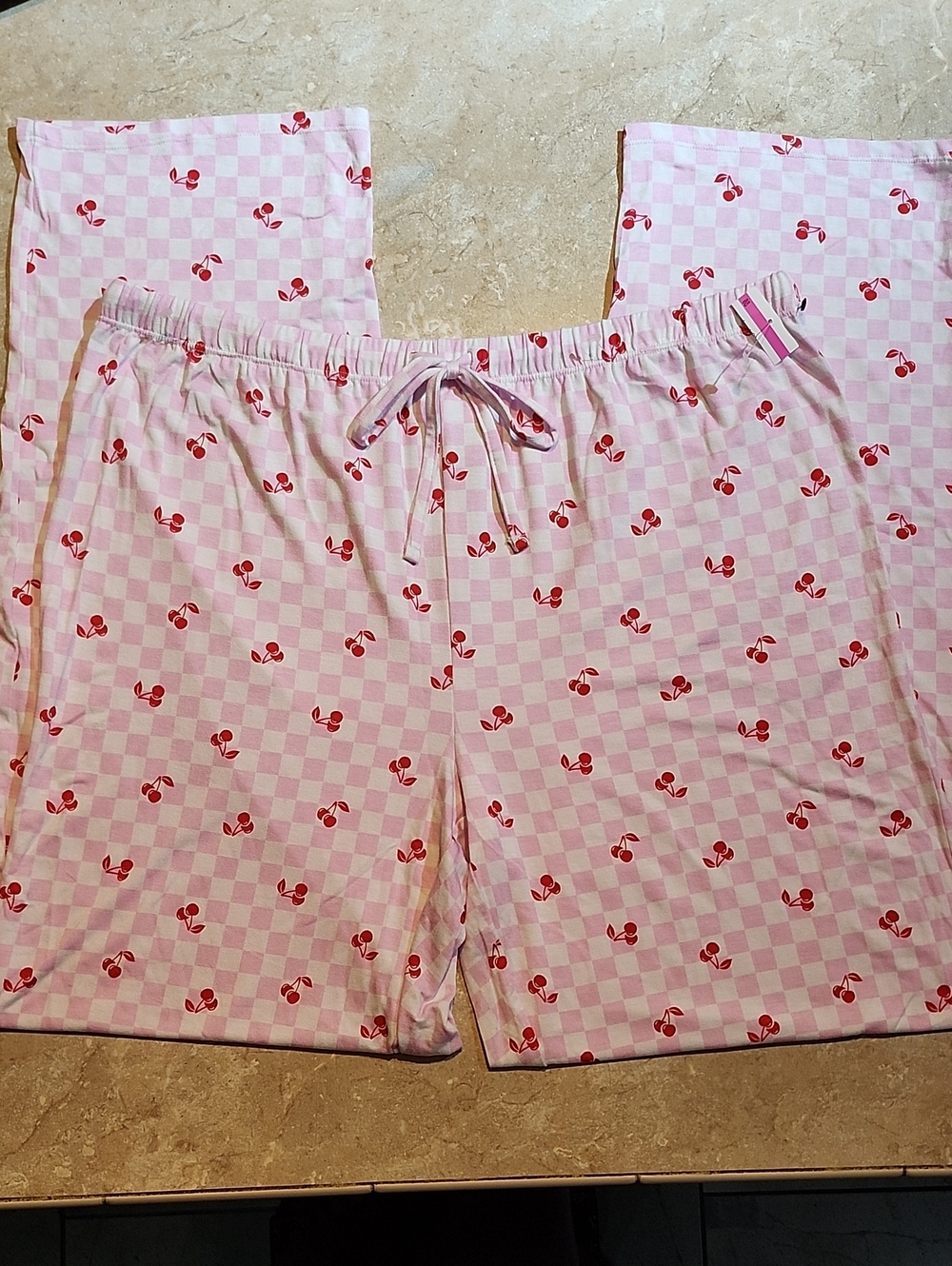 Abound Checkers And Cherries Rayon Pajama Pants M